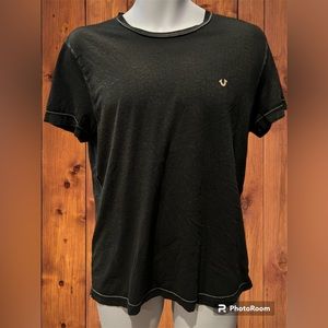 Mens True Religion Mens Black/Grey T-shirt Size M